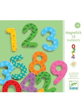 New Sealed WOODEN  Djeco  Magnetic Numbers – 38 pcs  Ages 4+